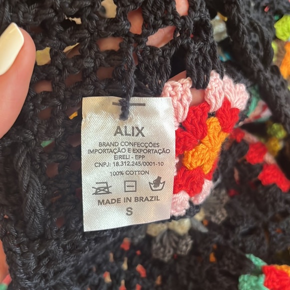 ALIX PINHO Love Squares Long Skirt in Crocheted Cotton - Picture 11 of 16